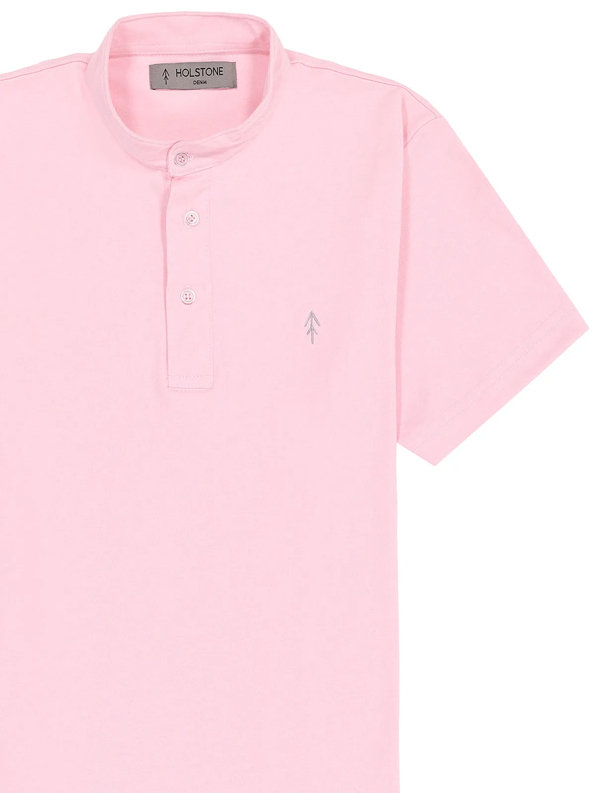 Playera Cuello Mao Slim Fit - Pink