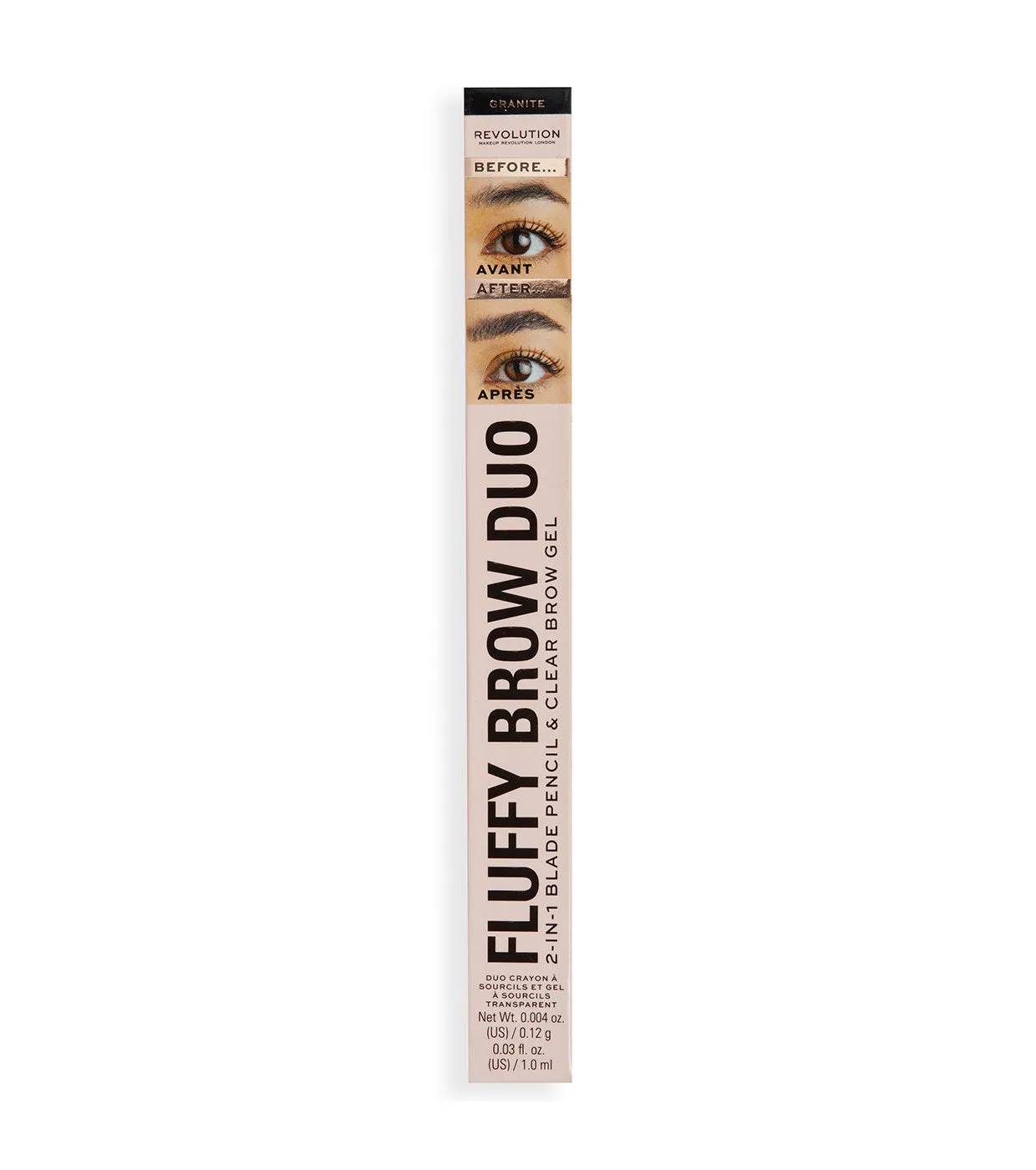 Revolution - Lápiz de cejas Fluffy Brow Filter Duo - Granite