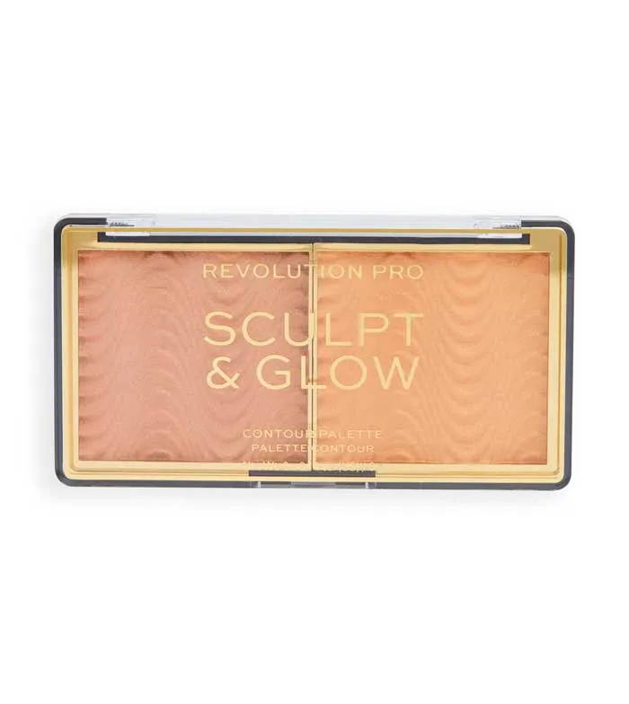 Revolution Pro - Paleta de rostro Sculpt & Glow - Medium-Deep