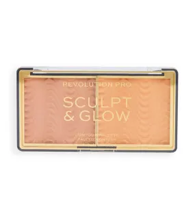 Revolution Pro - Paleta de rostro Sculpt & Glow - Medium-Deep