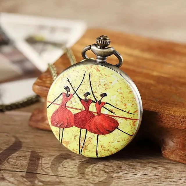 The Pas de Trois Ballerina Pocket Watch