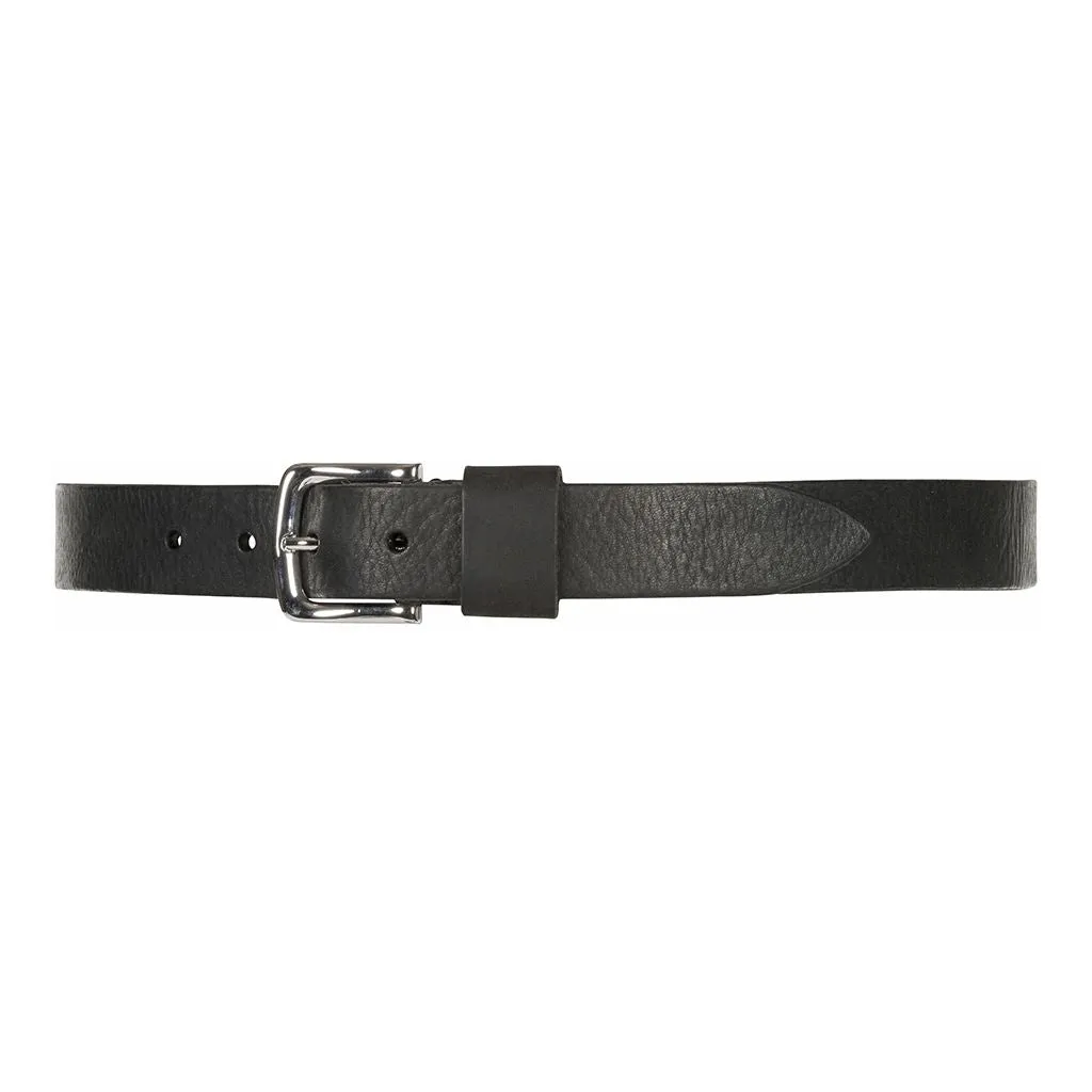 Timeless jeans belt in delicious leather quality / 12824 - Silver