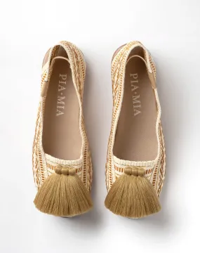 Valencia Gold Camel Espadrille