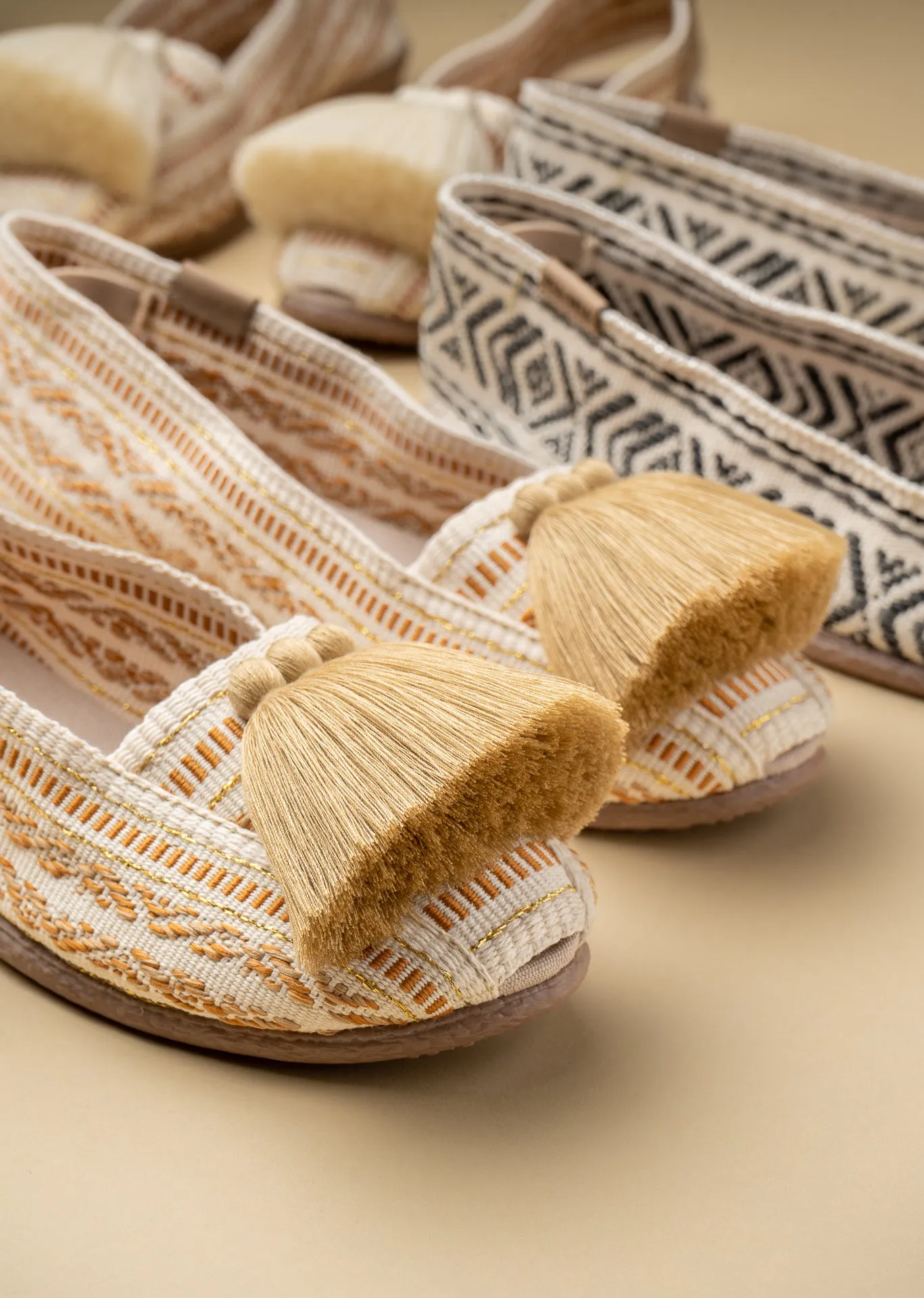 Valencia Gold Camel Espadrille