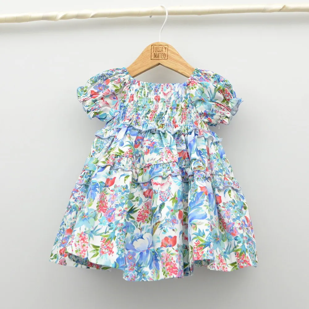 Vestido bebé Provenza Punto Smock